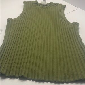 A New Day Olive Ribbed Crop Top